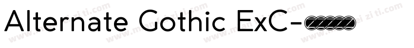 Alternate Gothic ExC字体转换